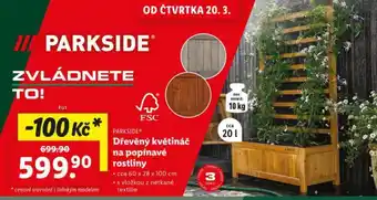 Lidl Dřevěný květináč na popínavé rostliny nabídka