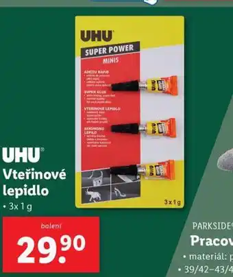 Lidl Uhu vteřinové lepidlo nabídka