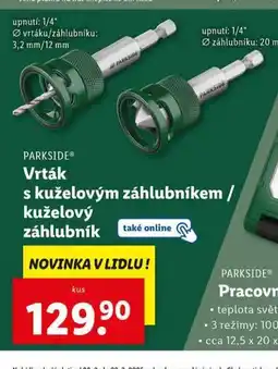 Lidl Kuželový záhlubník nabídka