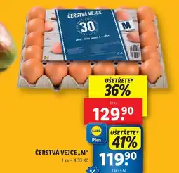 Lidl Čerstvá vejce m 30 ks nabídka