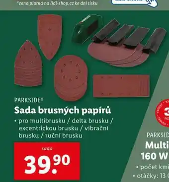Lidl Sada brusných papírů nabídka
