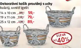 PRIOR Dekorativní košík proutěný s uchy nabídka