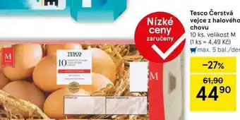 Tesco Tesco Čerstvá vejce z halového chovu, 10 ks, velikost M nabídka