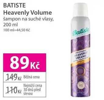 Hebe BATISTE Heavenly Volume šampon na suché vlasy nabídka