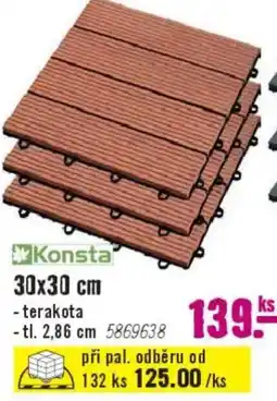 Hornbach Konsta 30x30 cm - terakota nabídka