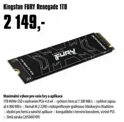 COMFOR Kingston FURY Renegade 1TB nabídka