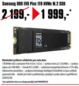 COMFOR Samsung 990 EVO Plus 1TB NVMe M.2 SSD nabídka