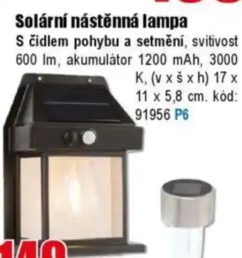 EVA Solární nástěnná lampa nabídka