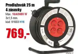 EVA Prodlužovák 25 m 4 zásuvky nabídka