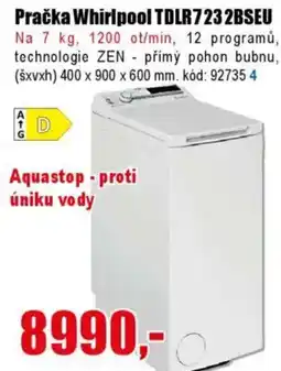 EVA Pračka Whirlpool TDLR 723 2BSEU nabídka