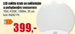 EVA LED světlo kruh se světelným a pohybovým sensorem nabídka