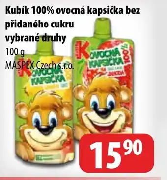 Partner Maloobchodní síť Kubík 100% ovocná kapsička bez přidaného cukru nabídka