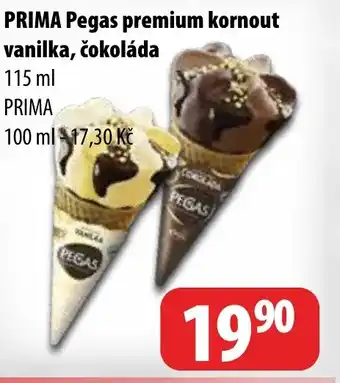 Partner Maloobchodní síť PRIMA Pegas premium kornout vanilka, čokoláda nabídka