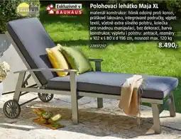 Bauhaus Polohovací lehátko Maja XL nabídka