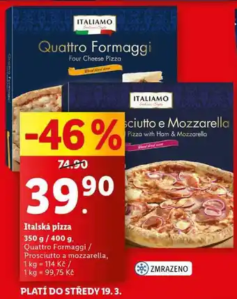 Lidl Italská pizza, 350 g/400 g nabídka