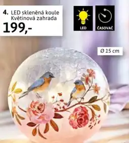 Velký Košík Led skleněná koule květinová zahrada nabídka