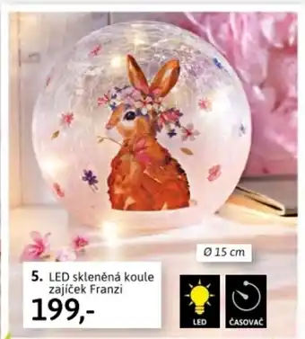 Velký Košík Led skleněná koule zajíček franzi nabídka