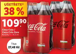 Lidl Coca-Cola/Coca-Cola Zero, 4x 1,5 l nabídka