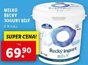 Lidl MILKO ŘECKÝ JOGURT BÍLÝ, 1 kg nabídka