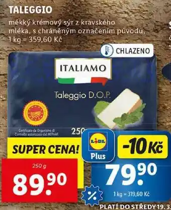 Lidl TALEGGIO, 250 g nabídka