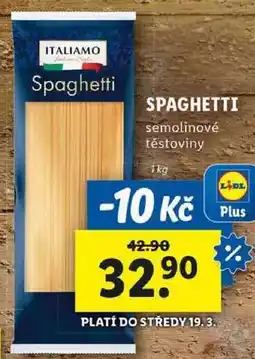 Lidl SPAGHETTI, 1 kg nabídka