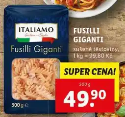 Lidl FUSILLI GIGANTI, 500 g nabídka