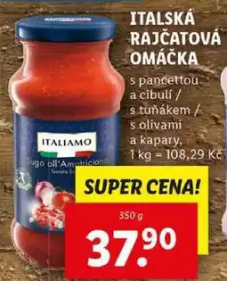 Lidl ITALSKÁ RAJČATOVÁ OMÁČKA, 350 g nabídka