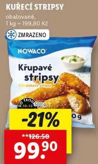 Lidl KUŘECÍ STRIPSY, 500 g nabídka