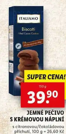 Lidl JEMNÉ PEČIVO S KRÉMOVOU NÁPLNÍ, 150 g nabídka