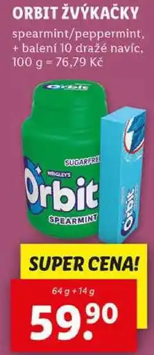 Lidl ORBIT ŽVÝKAČKY, 64 g + 14 g nabídka