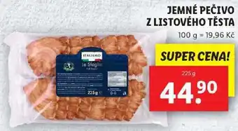 Lidl JEMNÉ PEČIVO Z LISTOVÉHO TĚSTA, 225 g nabídka