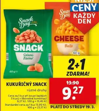 Lidl KUKUŘIČNÝ SNACK, 60 g nabídka