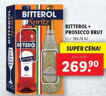 Lidl BITTEROL + PROSECCO BRUT, 0,7 l + 0,75 l nabídka