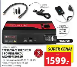 Lidl STARTOVACÍ ZDROJ 12 V S POWERBANKOU A KOMPRESOREM nabídka
