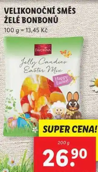 Lidl VELIKONOČNÍ SMĚS ŽELÉ BONBONŮ, 200 g nabídka