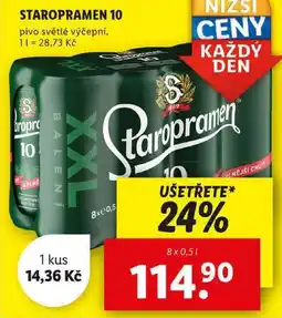 Lidl STAROPRAMEN 10, 8x 0,5 l nabídka