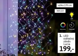 Velký Košík Led světelný závěs lucia nabídka