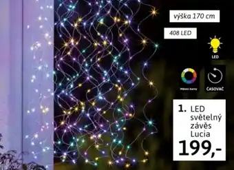 Velký Košík Led světelný závěs lucia nabídka