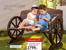 Velký Košík Zahradní lavice kola od vozu nabídka