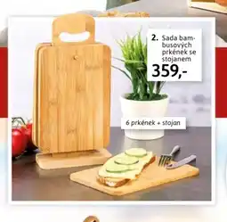 Velký Košík Sada bam- busových prkének se stojanem nabídka