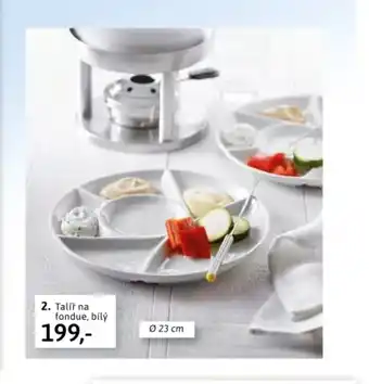 Velký Košík Talíř na fondue, bílý nabídka