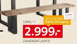 XXXLutz Zahradní lavice nabídka