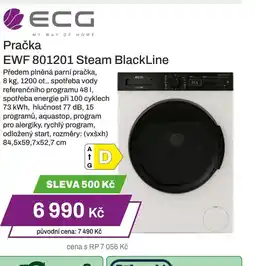 Expert ECG Pračka 4K EWF 801201 Steam BlackLine nabídka