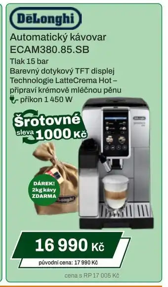 Expert DeLonghi Automatický kávovar ECAM380.85.SB nabídka