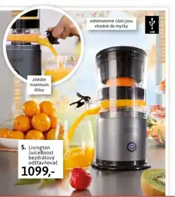 Velký Košík Livington juice boost bezdrátový odšťavňovač nabídka