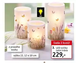 Velký Košík Led svíčky letní tráva nabídka