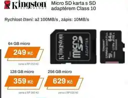 Expert Kingston Micro SD karta s SD adaptérem Class 10 nabídka