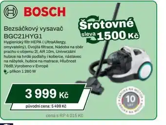 Expert BOSCH Bezsáčkový vysavač BGC21HYG1 nabídka