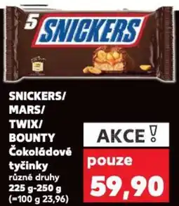 Kaufland SNICKERS/ MARS/ TWIX/BOUNTY Čokoládové tyčinky nabídka