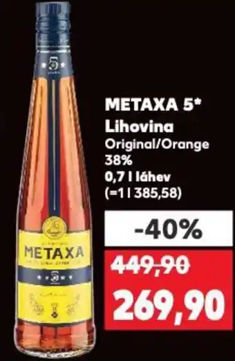 Kaufland METAXA 5* Lihovina nabídka